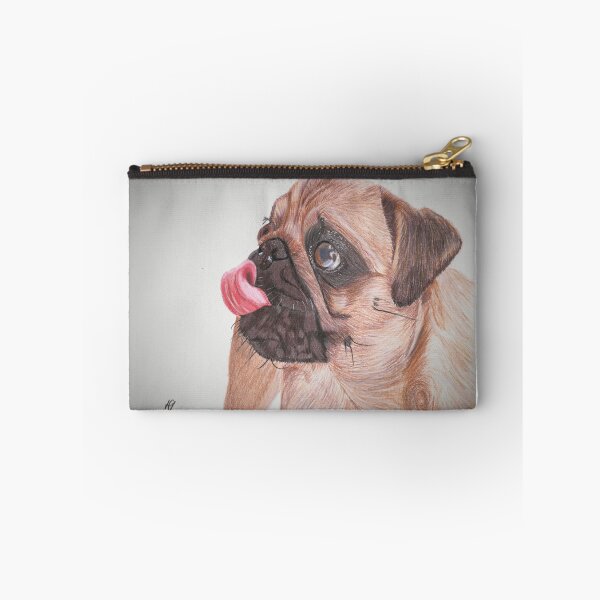 Item preview, Cheeky pug with his tongue out designed and sold by Heidi-Fine-Art.