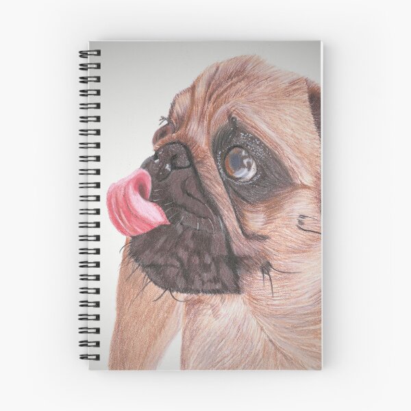 Item preview, Cheeky pug with his tongue out designed and sold by Heidi-Fine-Art.