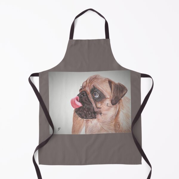 Item preview, Cheeky pug with his tongue out designed and sold by Heidi-Fine-Art.