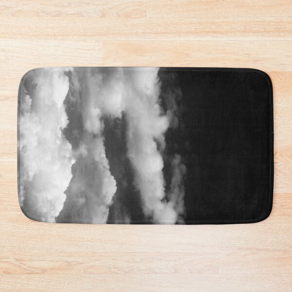 Item preview, White fluffy clouds on black sky background designed and sold by by-jwp.