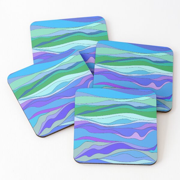 Item preview, abstract sea, air, water, green, blue, wave pattern, maritime, nautical designed and sold by Noe91.
