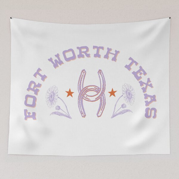 Item preview, Purple Fort Worth texas Horseshoe Star Wild Flowers designed and sold by AshTreeCrtvCo.