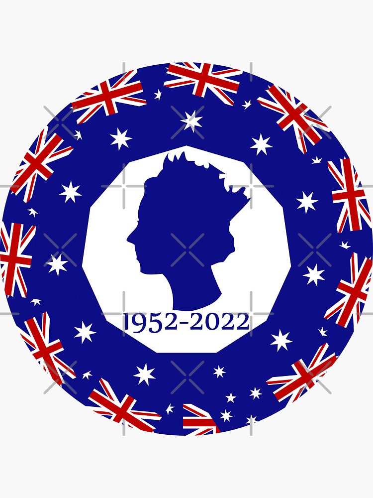 "Platinum Jubilee" Sticker by Yorkiedesign Redbubble