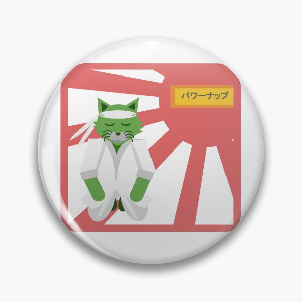 Item preview, POWER NAP CAT : RISING SUN w/green cat designed and sold by CatgangSG.