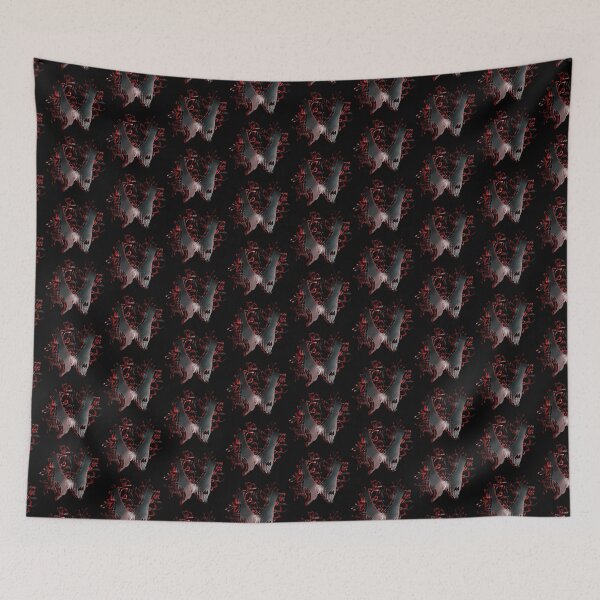 Item preview, Little fingers crossed with flowers- black, red and blue- WabiSabiCollection designed and sold by WSCollection.
