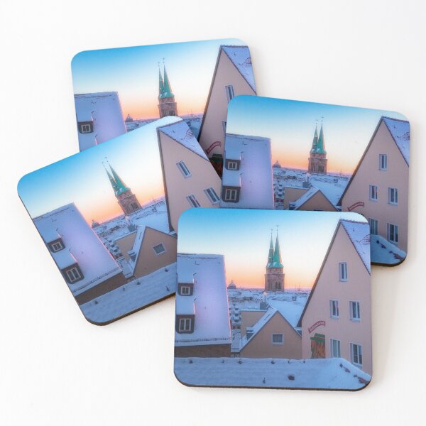 Item preview, Sunset in the old town in winter designed and sold by CrazyShutter.