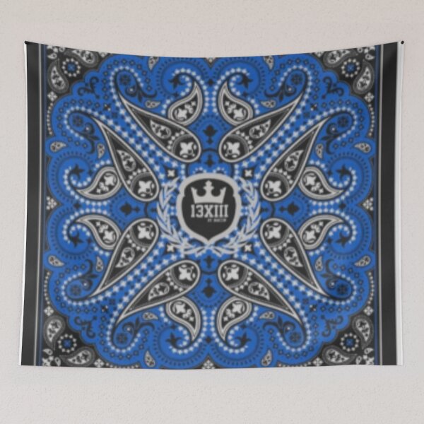 Item preview, Blue Bandana Paisley Print designed and sold by 13th1rt3en.