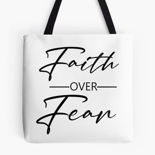 Item preview, faith over fear printed design designed and sold by Xippy Art.