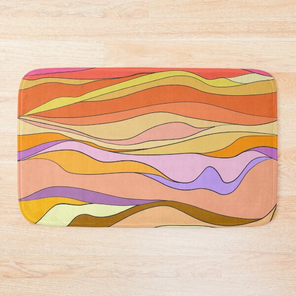 Item preview, Abstract desert waves of warm colors, hot winds, desert, sand. red sea waves designed and sold by Noe91.