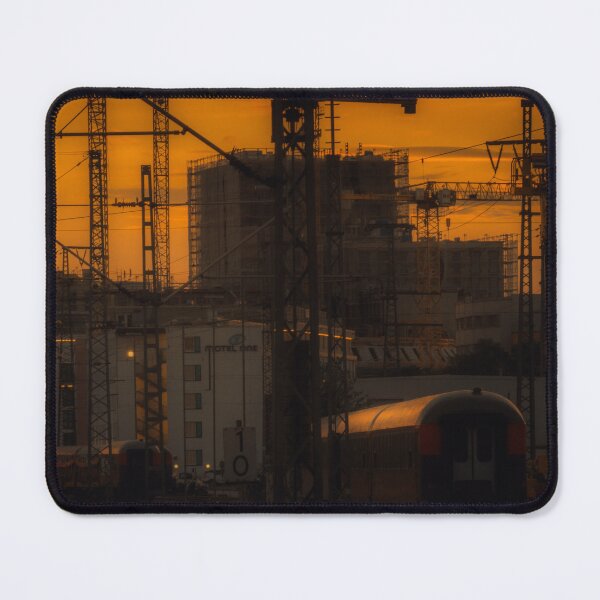 Item preview, Sunset at trainstation in Nuremberg designed and sold by CrazyShutter.