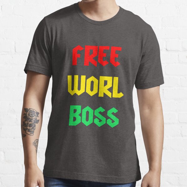 Vybz Kartel Free Worl Boss T shirt More Essential T Shirt for Sale by ravishdesigns Redbubble