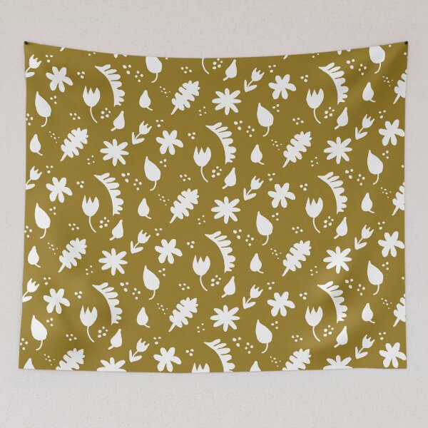 Item preview, Gold and White floral designed and sold by DemonicGloom.