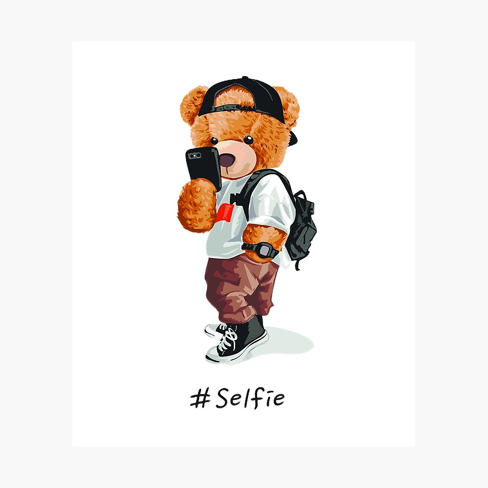 Teddy bear #selfie Poster