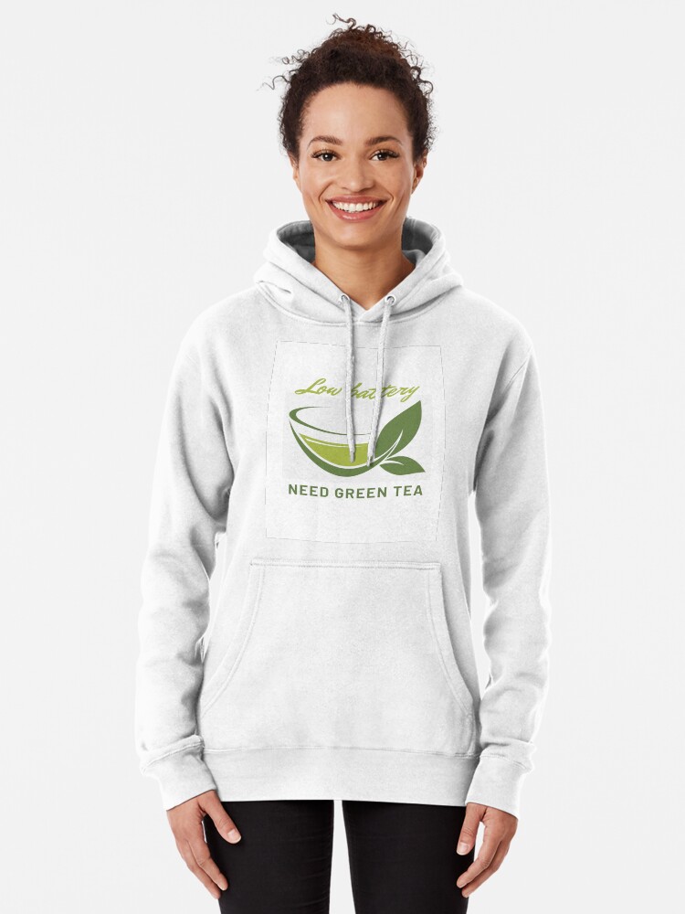 Green shop tea pullover