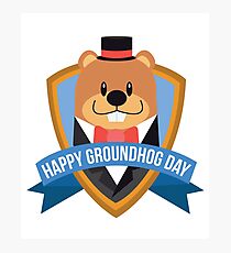 Happy Groundhog Day for Kids of all ages! Photographic Print