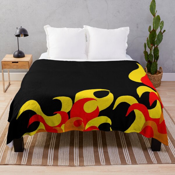 Item preview, Corner pattern with flames, cool nature pattern, popular flame prints designed and sold by Kirei-Lily.