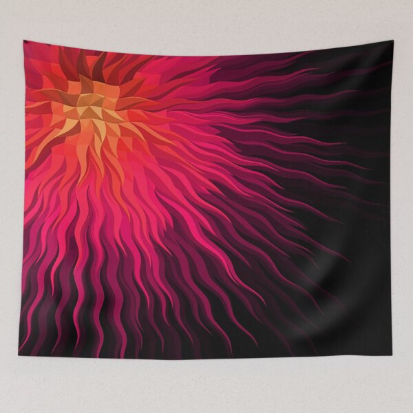 Item preview, Abstract dark pink Solar rays designed and sold by Tshirtstory.