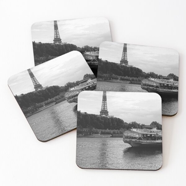 Item preview, Paris Seine River in Black and White designed and sold by CarolinaReina.
