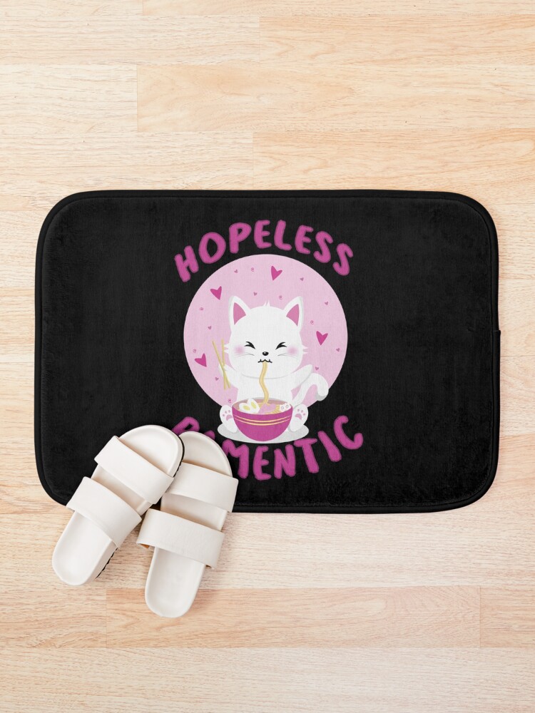 Thumbnail 1 of 6, Bath Mat, Hopeless Ramentic  designed and sold by Peach-Design.