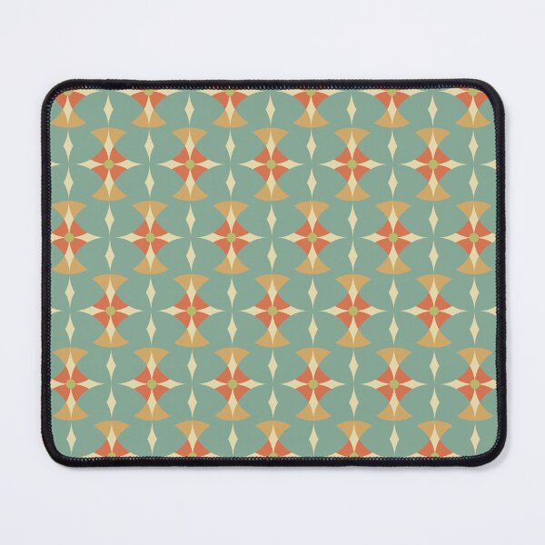 Item preview, Blomma, Retro Flower with Diamond Geometric Pattern in Retro Color Style designed and sold by BesanoStyle.