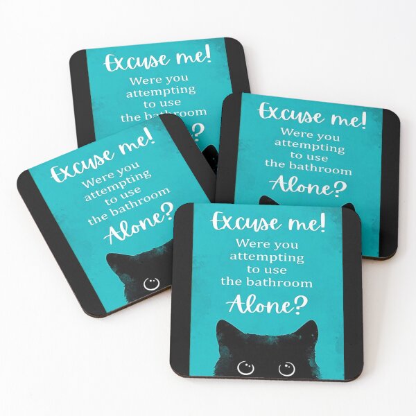Item preview, Cat Bathroom Decor - Funny Bathroom Wall Decor - Guest Bathroom - Restroom Sign Photo- Bath Wall Decor - Unique Blue Bathroom Decorations for Women, Kitty, Kitten, Pet, Animal - Powder Room Wall Art designed and sold by zacben.