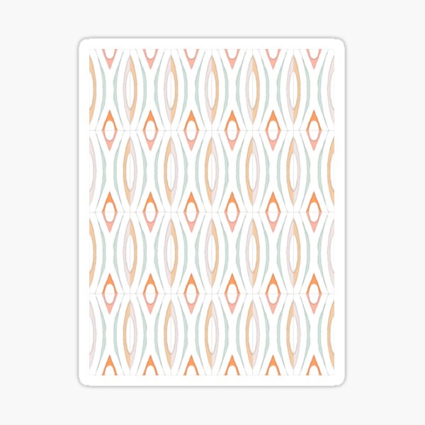 Retro Pastels Pattern Tiles Sticker