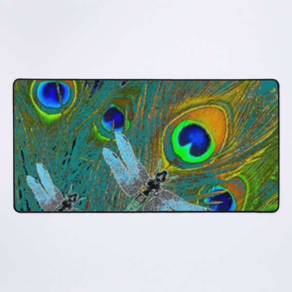 Item preview, BLUE DRAGONFLYS PEACOCK GREEN PATTERN ART designed and sold by sharlesart.