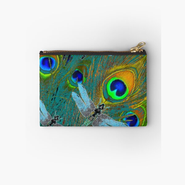 Item preview, BLUE DRAGONFLYS PEACOCK GREEN PATTERN ART designed and sold by sharlesart.