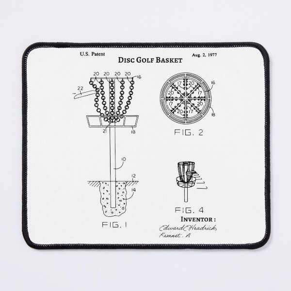 Item preview, Disc Golf Basket 1977 Patent, Frisbee Golf, Gift Idea for disc golf lovers designed and sold by anodyle.