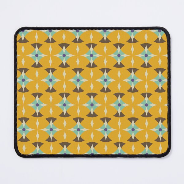 Item preview, Blomma, Vintage Flower with Diamond Geometric Pattern in Retro Color Style designed and sold by BesanoStyle.