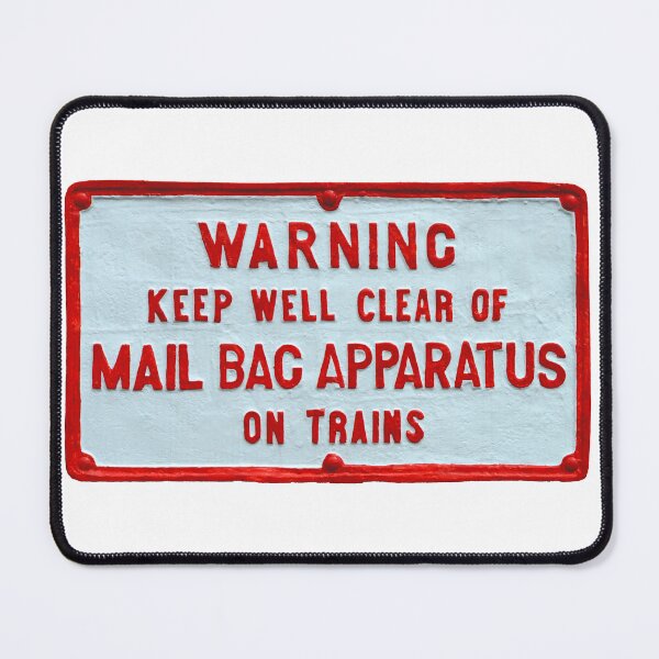 Item preview, Vintage Railway Mail Bag warning sign designed and sold by Random Railways.