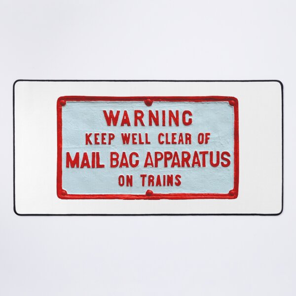 Item preview, Vintage Railway Mail Bag warning sign designed and sold by Random Railways.