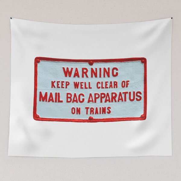 Item preview, Vintage Railway Mail Bag warning sign designed and sold by Random Railways.