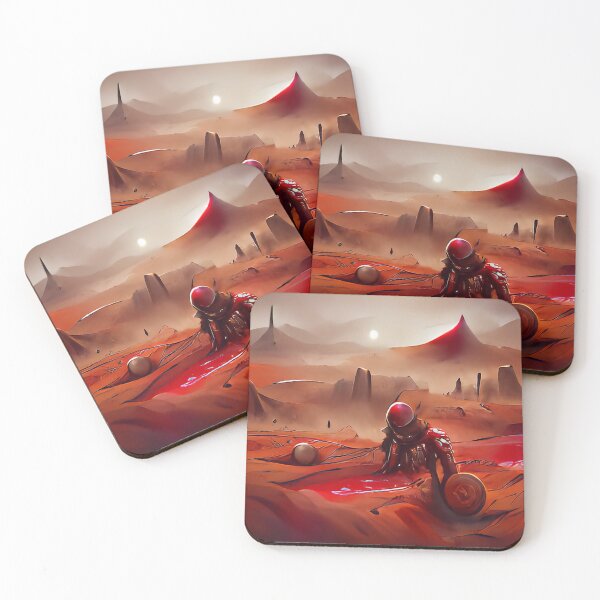 Item preview, Desert on mars trippy psychedelic art designed and sold by philbraxton.