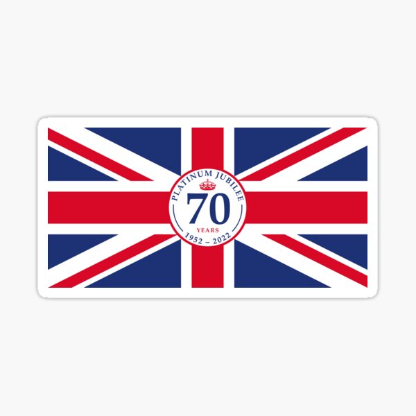 "Platinum Jubilee Flag" Sticker for Sale by STUDIO72 Redbubble