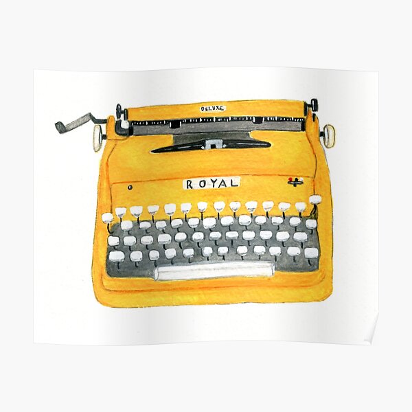 Vintage Typewriter Poster