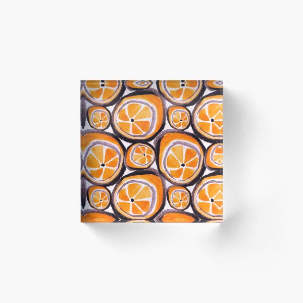 Bunch O' Oranges Acrylic Block