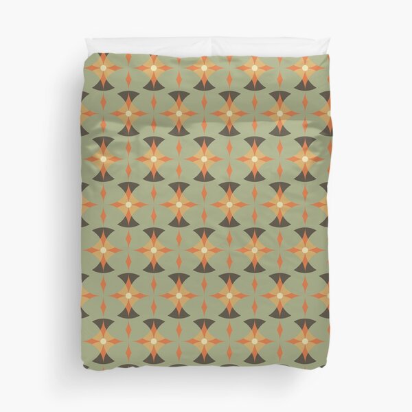Item preview, Blomma, Vintage Flower with Diamond Geometric Pattern in Retro Color Style designed and sold by BesanoStyle.