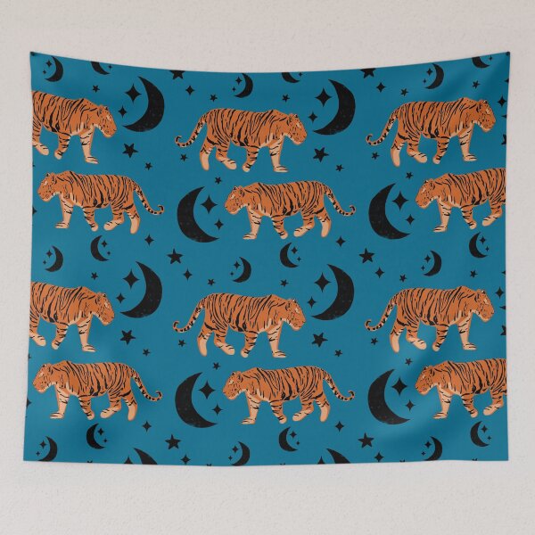 Item preview, Tiger Moon Blue designed and sold by susycosta.