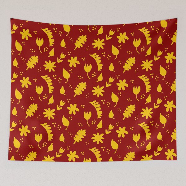 Item preview, Bold red and gold floral designed and sold by DemonicGloom.