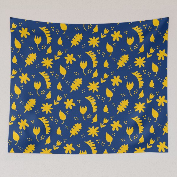 Item preview, Dark blue and gold floral designed and sold by DemonicGloom.