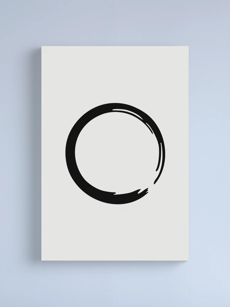 Zen Enso Circle Canvas Print for Sale by dotygonegreen