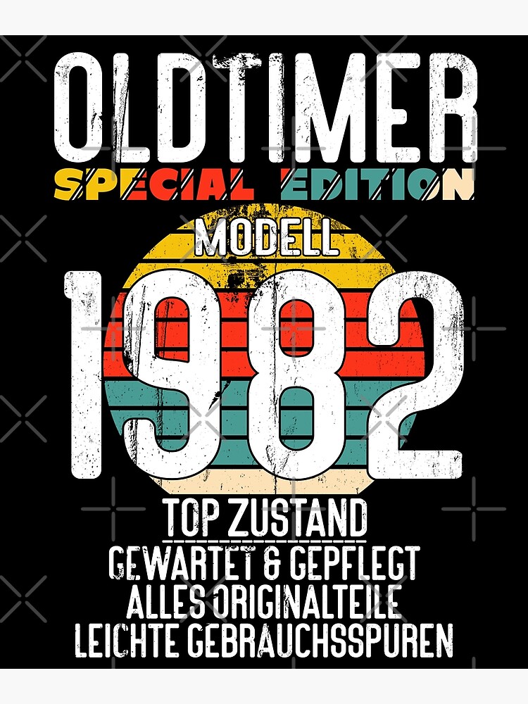 "40. Geburtstag 1982 Oldtimer witziger Spruch" Fotodruck von Galaxy