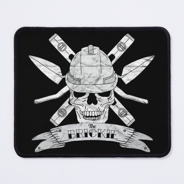 Item preview, Brickie Bricklayer Construction Worker Skull designed and sold by HotHibiscus.