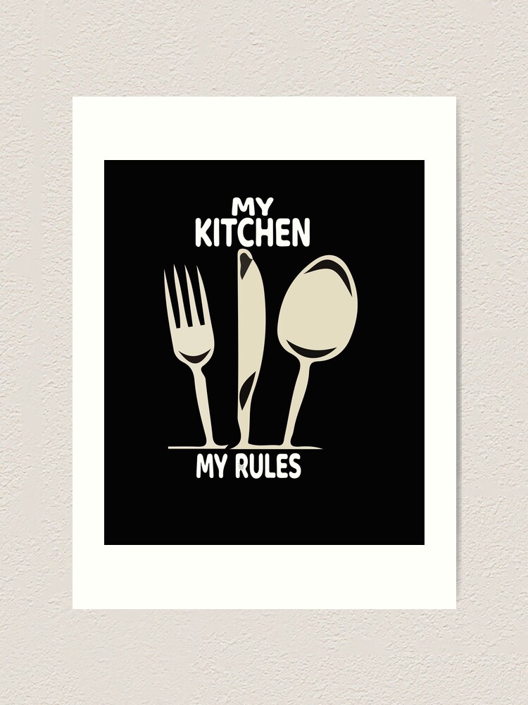 " Fork Spoon Knife what color is my shirt joke dad joke kitchen" Art