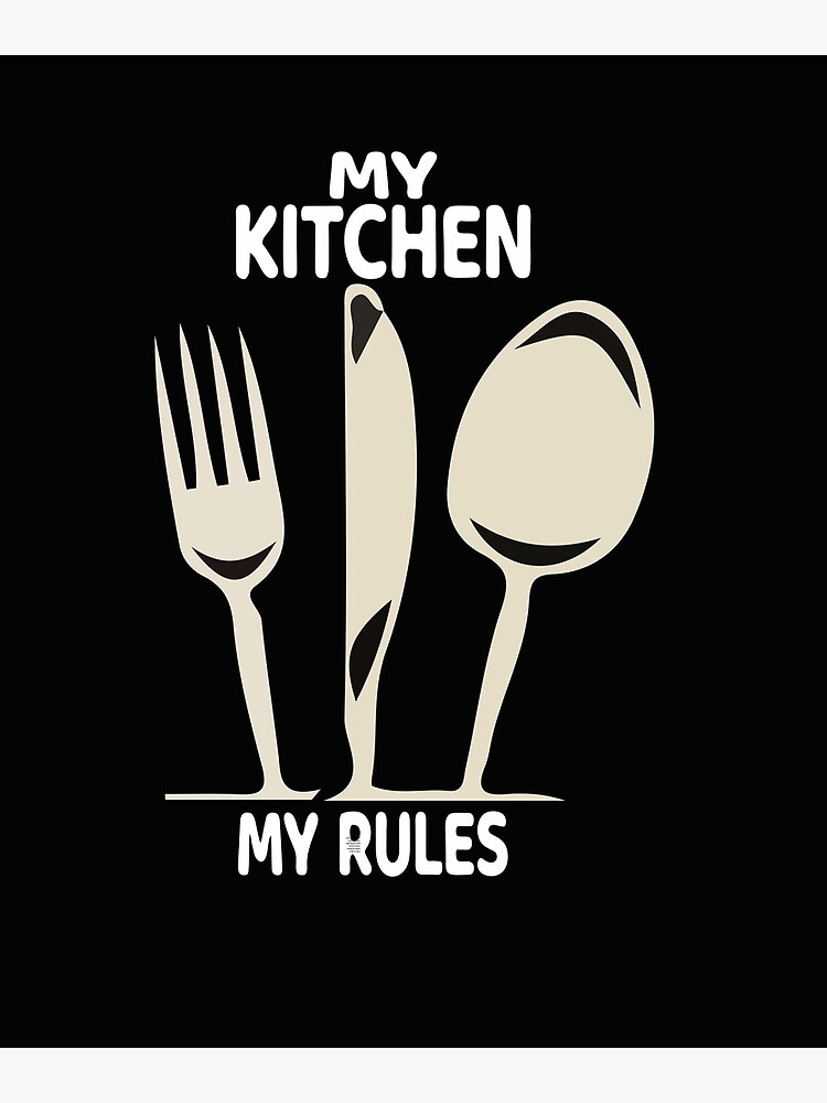 " Fork Spoon Knife what color is my shirt joke dad joke kitchen" Art Print for Sale by