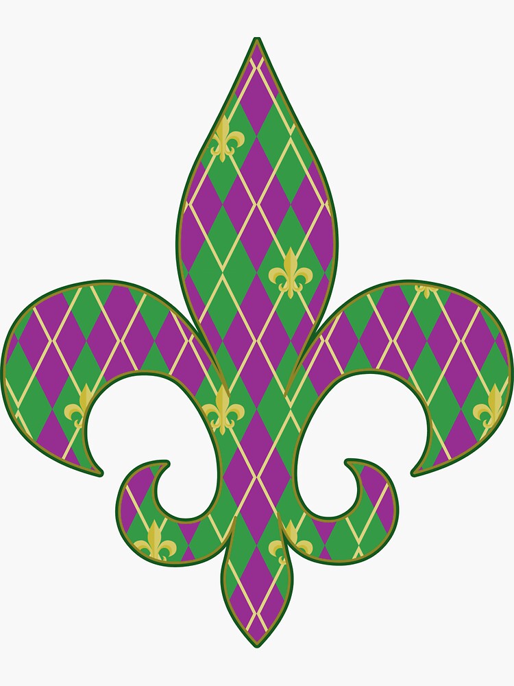 Thumbnail 3 of 3, Sticker, Carnival Argyle designed and sold by ValerieDesigns.