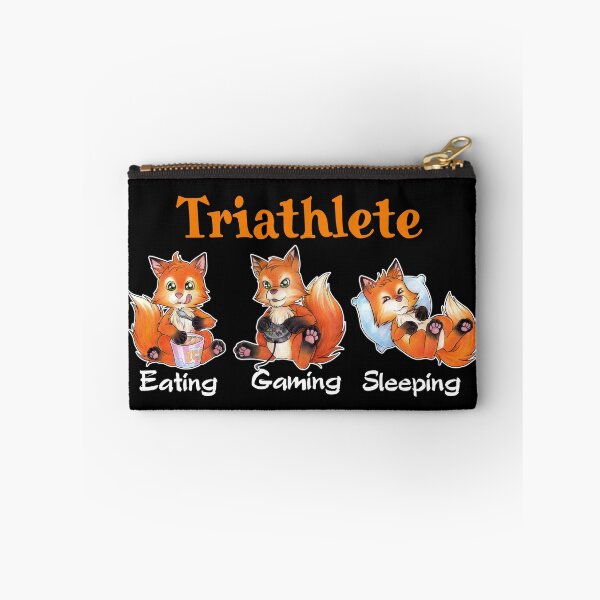 Artikelvorschau, Triathlete Eating Gaming Sleeping - Cute Fox entworfen und verkauft von ZadzeneaArt.