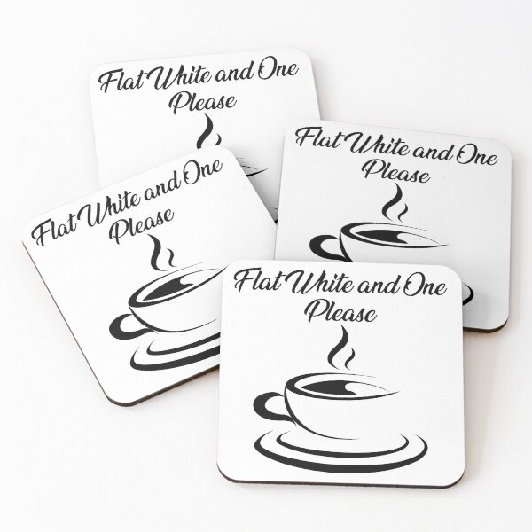 Item preview, Coffee - Flat white and one please - optimised for light merch designed and sold by shaynetwright.