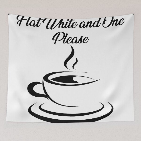 Item preview, Coffee - Flat white and one please - optimised for light merch designed and sold by shaynetwright.